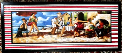 IMPRESIÓN PINTURA ARTISTA RONALD WEST "EL VIOLINISTA" 18X41 EN MATE/ENMARCADO Foto 1 de 4