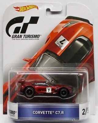 Hot Wheels Retro Entertainment Gran Turismo Corvette C7.R 2016 rojo 2/5 Foto 1 de 2