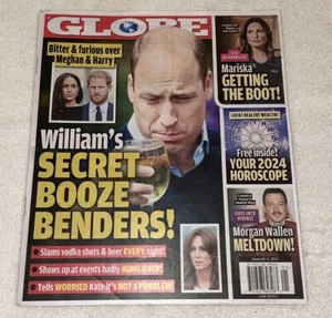 GLOBE Magazine January 1 2024 Prince William Mariska Hargitay Morgan Wallen - Imagen 1 de 2