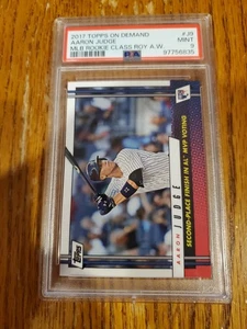 2017 Topps On Demand J9 Aaron Judge PSA 9 MVP Voting  - Picture 1 of 4