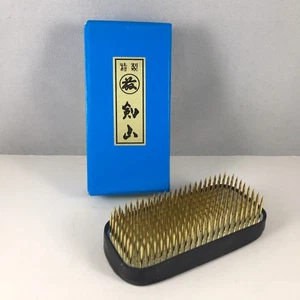 Japanese Ikebana Kenzan 3.75"L x 1.5"W Rectangular Rubber Base Needle Pin Frog - Picture 1 of 4