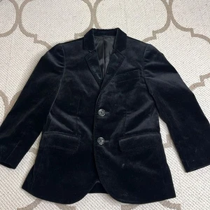 Crewcuts Ludlow black velvet suit jacket - size 5 - Picture 1 of 12