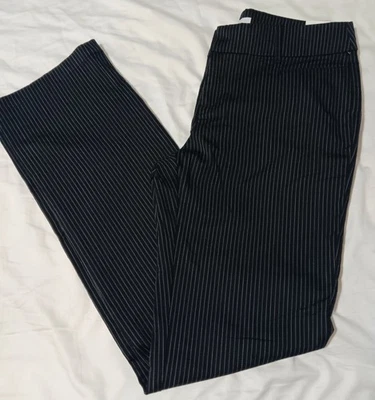 Pantalones DOCKERS para mujer talla 4M grises a rayas ALGODÓN CAQUIS FAVORITOS pierna31 nuevos con etiquetas Foto 1 de 4