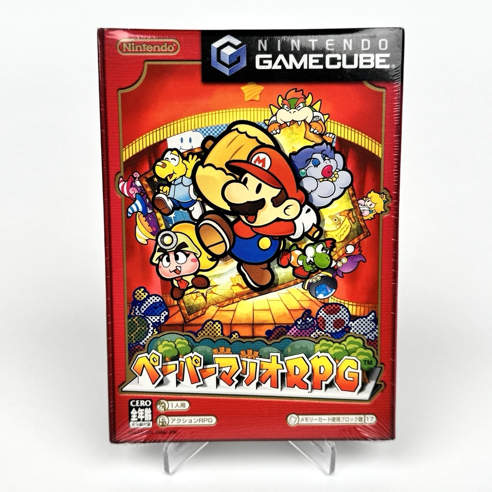 Paper Mario RPG Display Retail Box Nintendo GameCube Japan New Sealed - Image 1 of 4