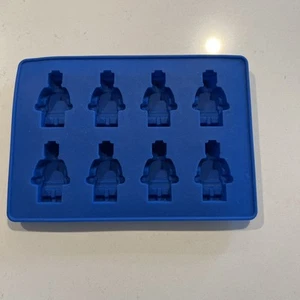 Lego Mini Figure Silicone Mold Tray Blue Chocolate Candy Ice Cubes Small - Picture 1 of 2