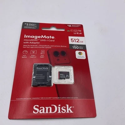 Sandisk microSDXC ImageMate Speicherkarte mit Adapter 512GB 150mb/s lesen NEU - Bild 1 von 4