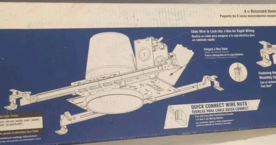 Downlight empotrado eléctrico comercial de 4 pulgadas paquete de 6 Foto 1 de 4