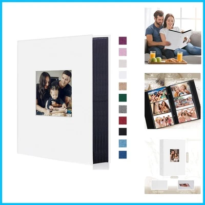 Elegante álbum de fotos de lino para 300 fotos - Perfecto para bodas y aniversarios Foto 1 de 4