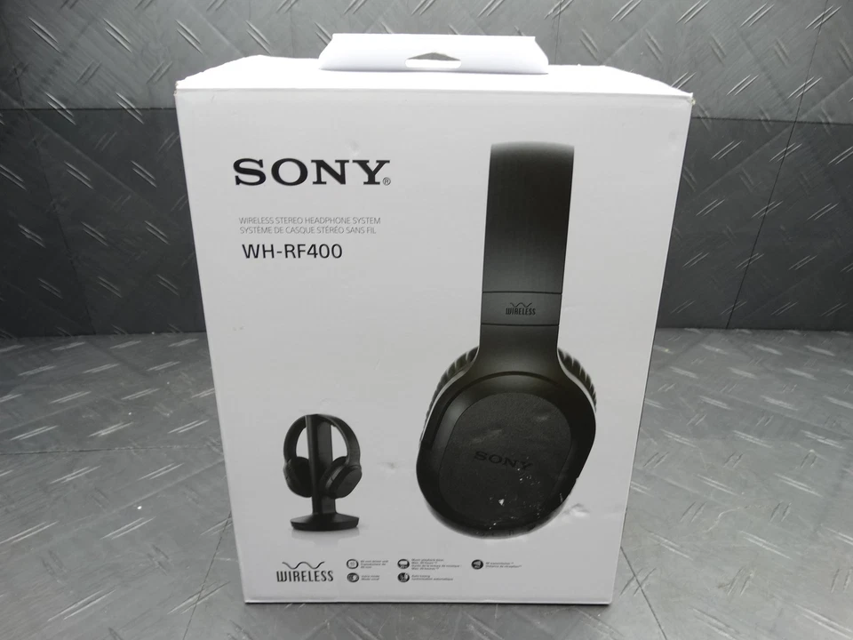 Sony Wireless Stereo Headphone System with Transmitter Dock for TV WH-RF400 - Image 1 of 4