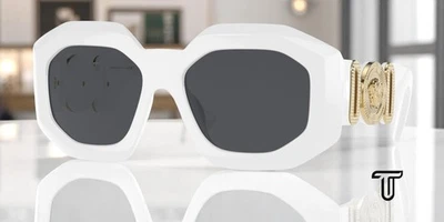 VERSACE VE4424U 314 87 White Dark Grey 56 mm Women's Sunglasses - Image 1 of 4