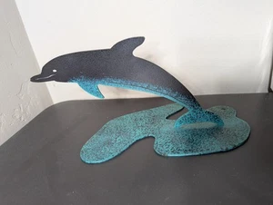 Escultura de arte de delfines de metal Alan Sculpture Studio California - Imagen 1 de 6