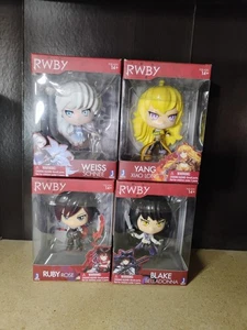 RWBY JAZWARES 2018 ROOSTER TEETH VINYL ANIME FIGURE LOT 4 RUBY WEISS BLAKE YANG - Picture 1 of 4