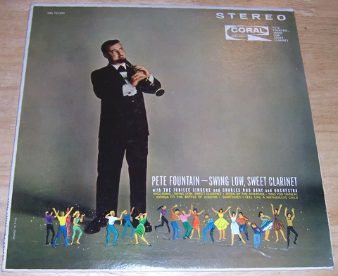 Vintage 1962 AUTOGRAPHED Pete Fountain Swing Low, Sweet Clarinet LP Record R1 Cover
