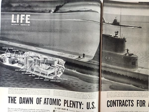 Verträge für Atom-U-Boot Vintage 1951 Artikelbilder 4 Seiten - Bild 1 von 8