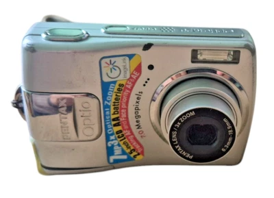 Pentax Optio M20 7.0MP Digital Camera - Silver (B6) - Image 1 of 4
