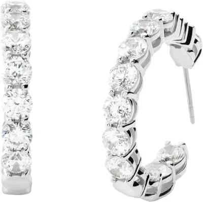 Pendientes de aro Michael Kors de latón y circonitas cúbicas en plata MKJ7311040 Foto 1 de 3