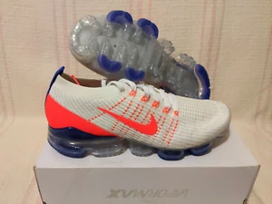 W’s Nike Air VaporMax Flyknit 3 White Crimson Shoe CZ7994-100 Size 12 (Men 10.5) - Picture 1 of 9