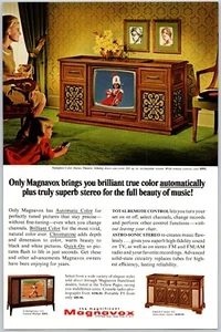 1966 Magnavox Stereo Theatre Tampico Color Gliding Doors Remote Control Print Ad - Bild 1 von 1