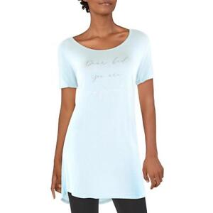 Danskin Womens Blue Comfy Cozy Tunic Sleep Shirt Loungewear M BHFO 6038