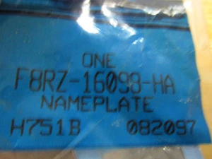 NOS 1998 - 2002 FORD CONTOUR MERCURY COUGAR 24V FRONT FENDER EMBLEM F8RZ-16098HA - Picture 1 of 3