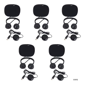 Jabra Evolve 20 HSC016 Dual Headset W/Non detach USB Adapter Case Lot of 5 E5812 - Picture 1 of 12