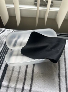 Nike Eyeglass Case Clear Hard Plastic "Just Do IT" W/Cloth - Picture 1 of 3