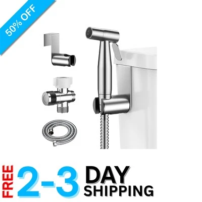 Aluminum Handheld Bidet Sprayer with Rotary Control - Ideal for Families - Image 1 of 4