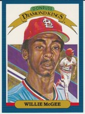 Willie McGee 1986 Donruss Super Diamond Kings 5x7 #3, St. Louis Cardinals