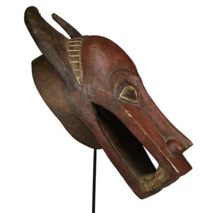 África Senufo máscara de cocodrilo Costa de Marfil arte tribal arte - Imagen 1 de 4