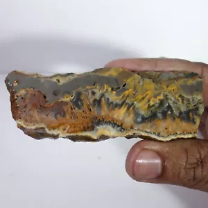 Bumblebee Jasper, slab, cabbing rough, lapidary, gemstone, orange, black,#U620 - Picture 1 of 5