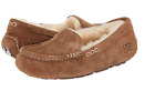 NIB UGG Women&#39;s Ansley Suede and Sheepskin Slippers in Chestnut