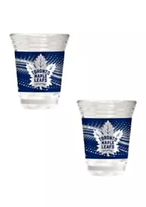 NHL Toronto Maple Leafs 2 oz. Party Two Shot Glasses New - Picture 1 of 1