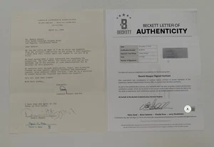 Dennis Hopper signed handsigniert 8,5x11 Vertragsbrief Seite BAS zertifiziert #2 - Bild 1 von 5