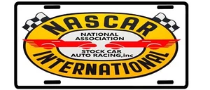 Vintage Nascar International logo Custom made License Plate metal - Picture 1 of 3