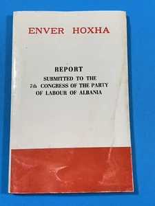 OLD ALBANIA BOOK-ENVER HOXHA-REPORT SUBMITED 7th CONGRESS PLA-1976-COMUNISM TIME - Picture 1 of 15