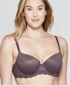 DAYDREAM LIGHT LIFT LACE DEMI T-SHIRT BRA BURGUNDY MIST 32AA AUDEN NEW W/TAGS! - Picture 1 of 8