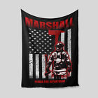 Couverture de pompier, couverture drapeau américain, couverture nom personnalisé, couverture cadeau