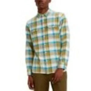 Camicia uomo Levis in flanella a quadri manica lunga con bottoni casual uomo, taglia XXL, nuova con etichette - Foto 1 di 5