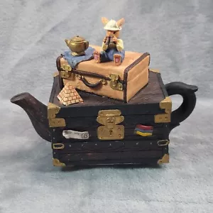 Music Box vintage teiera topo da viaggio 6,5 pollici - Foto 1 di 7