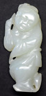 Antyczna chińska ręcznie rzeźbiona figurka Celadon / biały jadeit