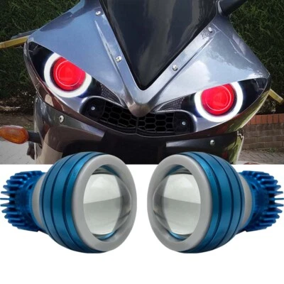 2.75 inch LED Halo Angel Demon Eyes Headlight for Yamaha R1 YZF R6S 1998-20 CCFL - Image 1 of 4