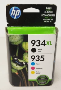 Genuine OEM HP 934XL Black 935 Cyan Magenta YelIow Ink N9H66FN Exp. 2018 Sealed - Picture 1 of 7