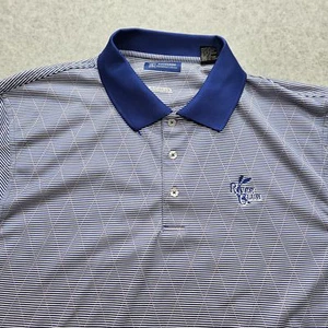 Camisa polo para hombre River Club Founder's International Collection XL a rayas azules - Imagen 1 de 12