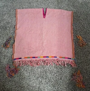 Embroidered Serape Poncho South American Style Rare - Picture 1 of 12