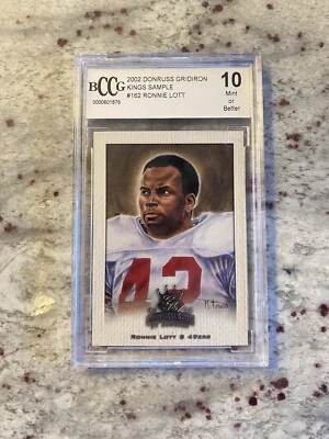 Ronnie Lott 2002 Donruss Gridiron Kings Sample Graded Mint 10 49ers HOF - Image 1 of 2
