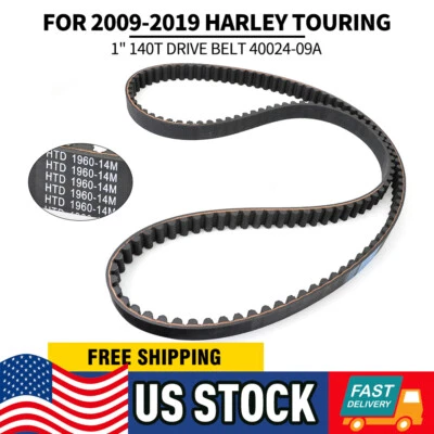 Correa de transmisión trasera 140T 1" 40024-09A 1204-0114 para HarleyTouring 2009-2019 reemplazo Foto 1 de 4