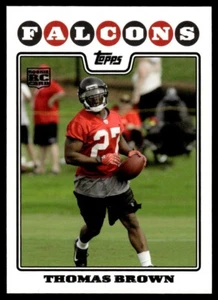 2008 Topps Thomas Brown Rookie Atlanta Falcons #361 - Picture 1 of 2