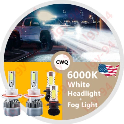 Kit de faros antiniebla LED 6000K H13 9006 para Dodge Ram 1500 2500 3500 2006-2008 Foto 1 de 4