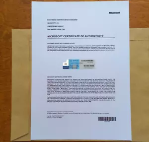 Microsoft Exchange Server 2019 STANDARD w Retail Unlimtd CAL GMGF0F4MC Authentic - Picture 1 of 12