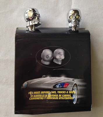 Skull Chrome Universal Windshield Washer Jet Spray Nozzle White LED Fits Mazda - Image 1 of 4